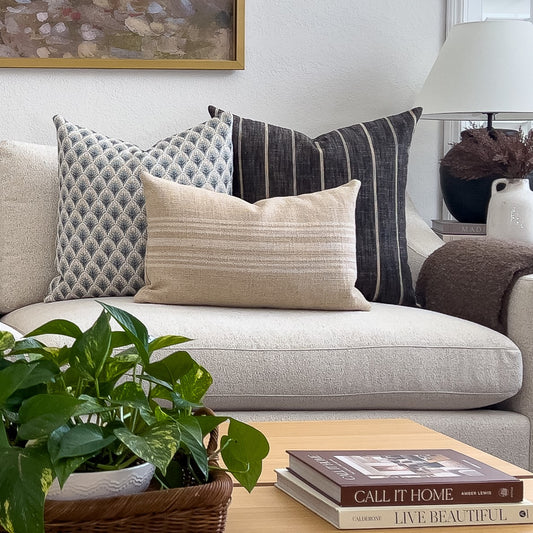 3-Piece Farmhouse Stripe Pillow Collection